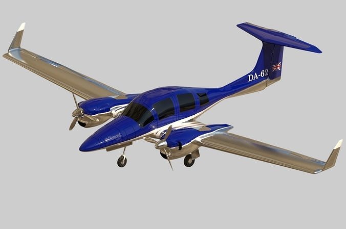 Aircraft diamond da62 3D model