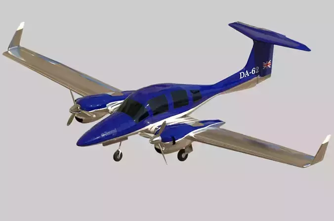 Aircraft diamond da62 3D model