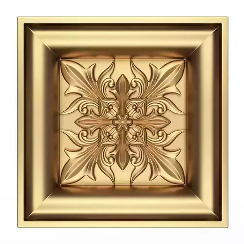 Carved Ceiling Tile 010 Low-poly 3D model