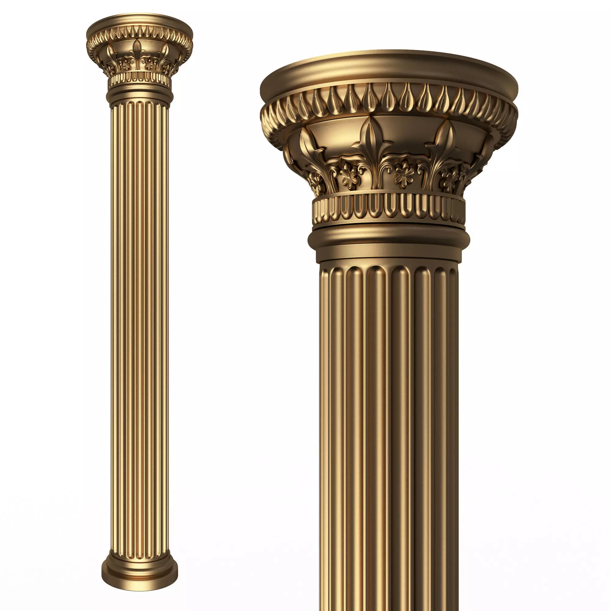 Column Capital 1401 Low-poly 3D model