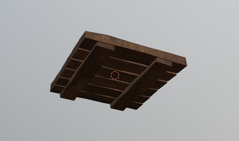 wooden platform Free 3D model_1