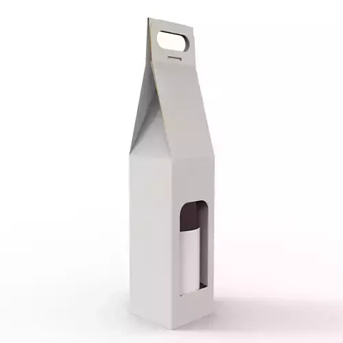 Packaging box holder for one wine bottle