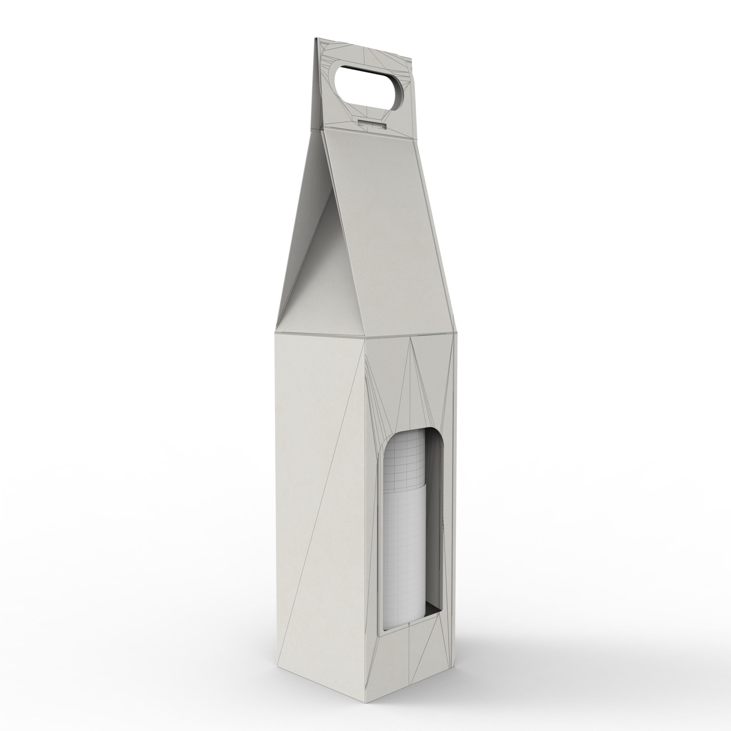 Packaging box holder for one wine bottle Texture_3