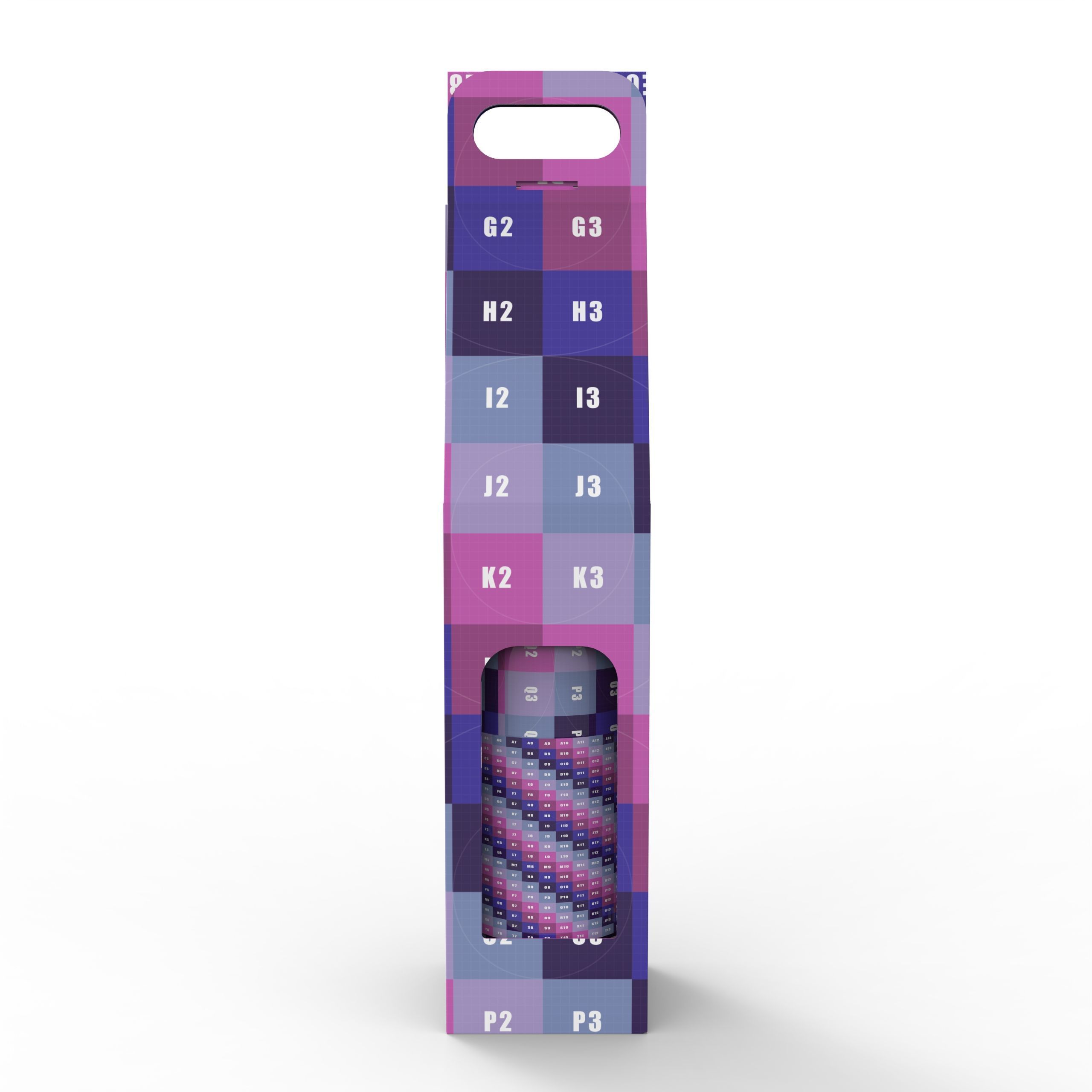 Packaging box holder for one wine bottle Texture_7