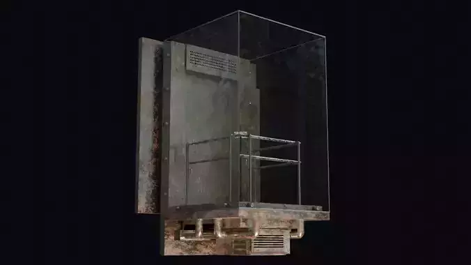 Rusty Elevator Low-poly 3D model