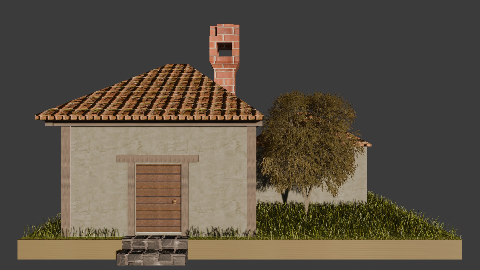 mini 3d forest house Low-poly 3D model_1