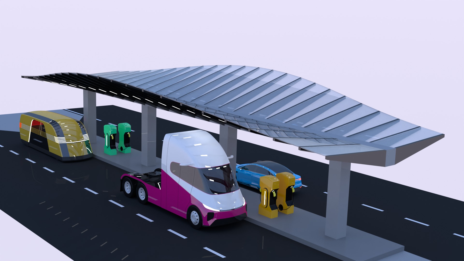 EV charging station IX 3D model_11