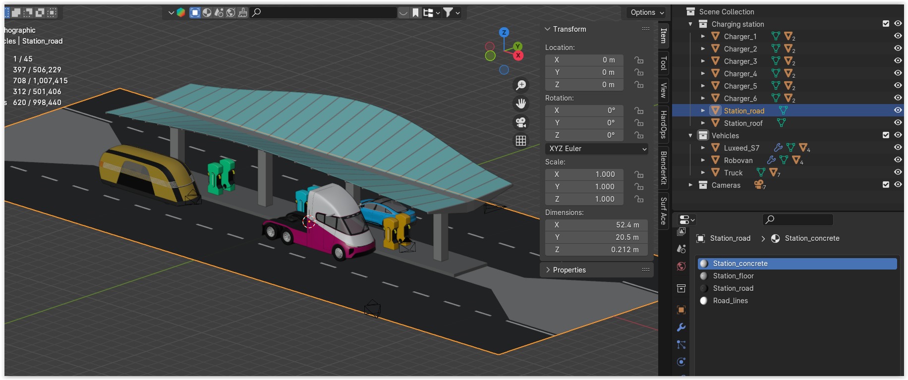 EV charging station IX 3D model_13