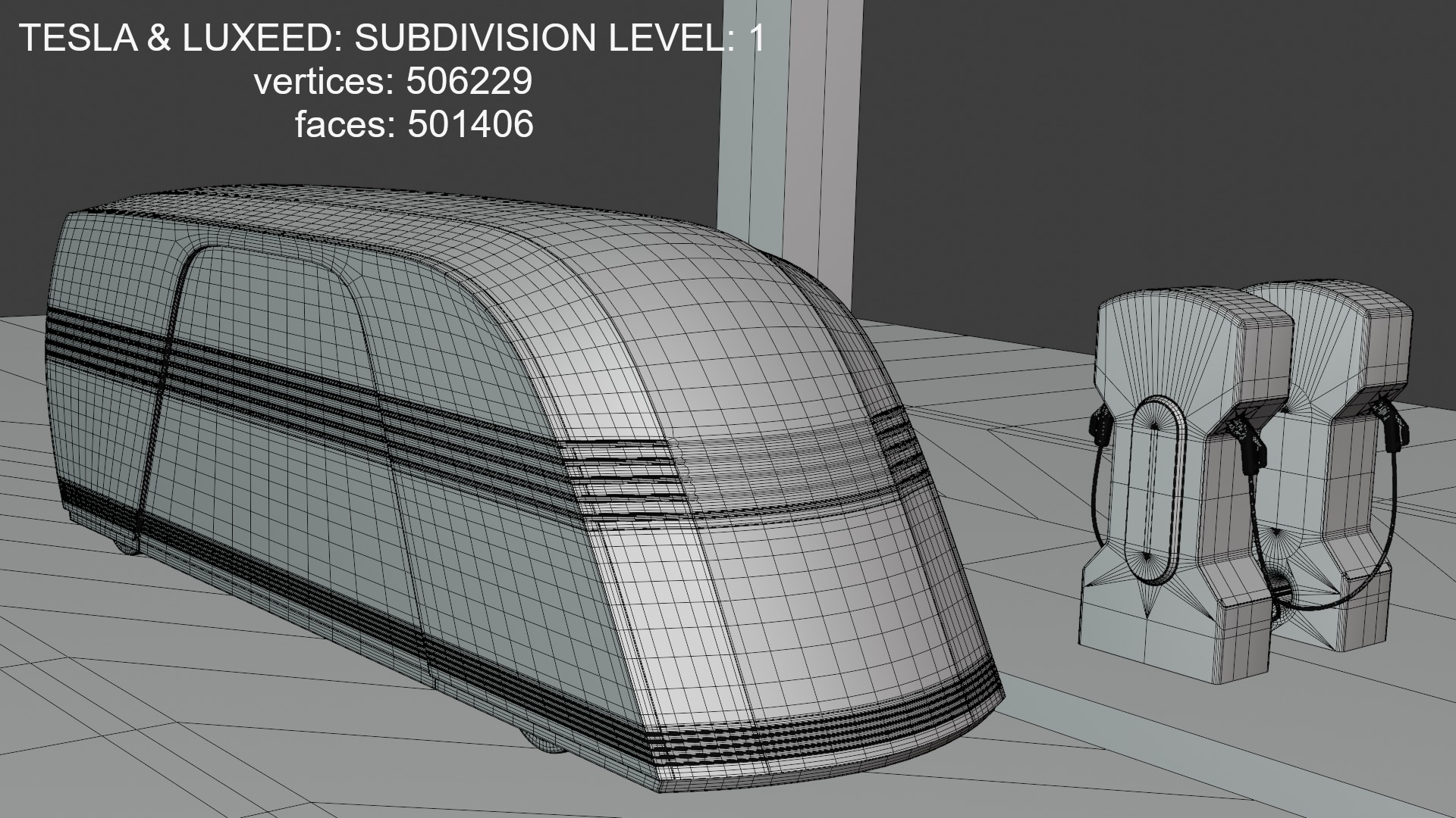EV charging station IX 3D model_5