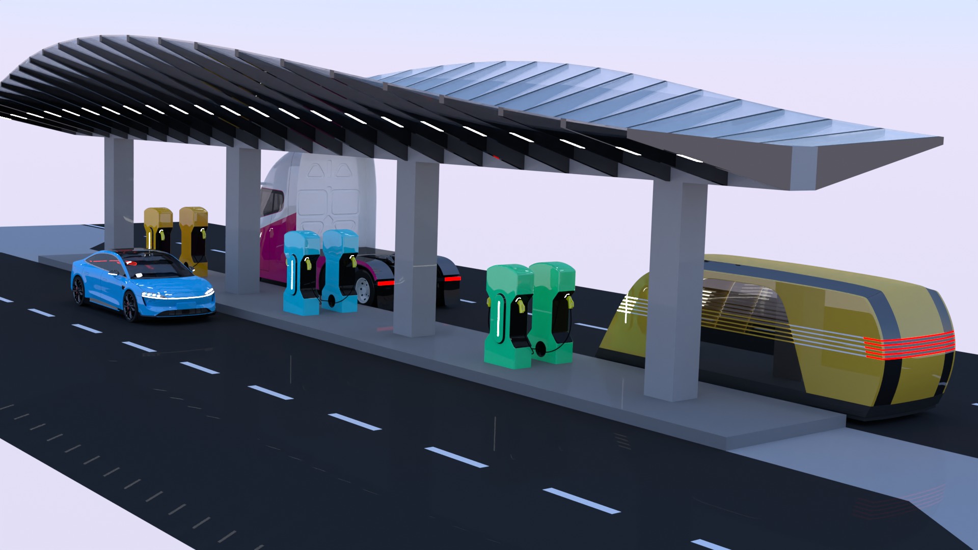 EV charging station IX 3D model_12