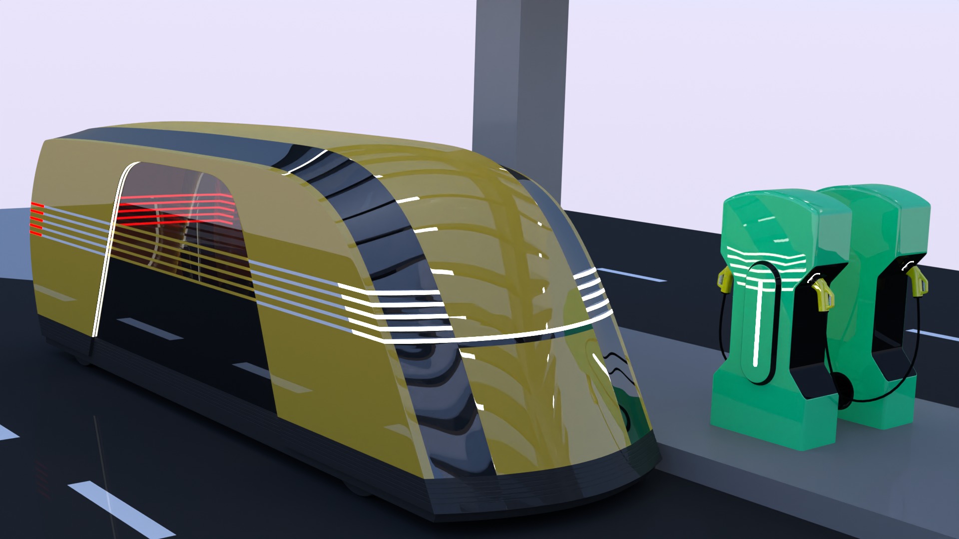 EV charging station IX 3D model_3