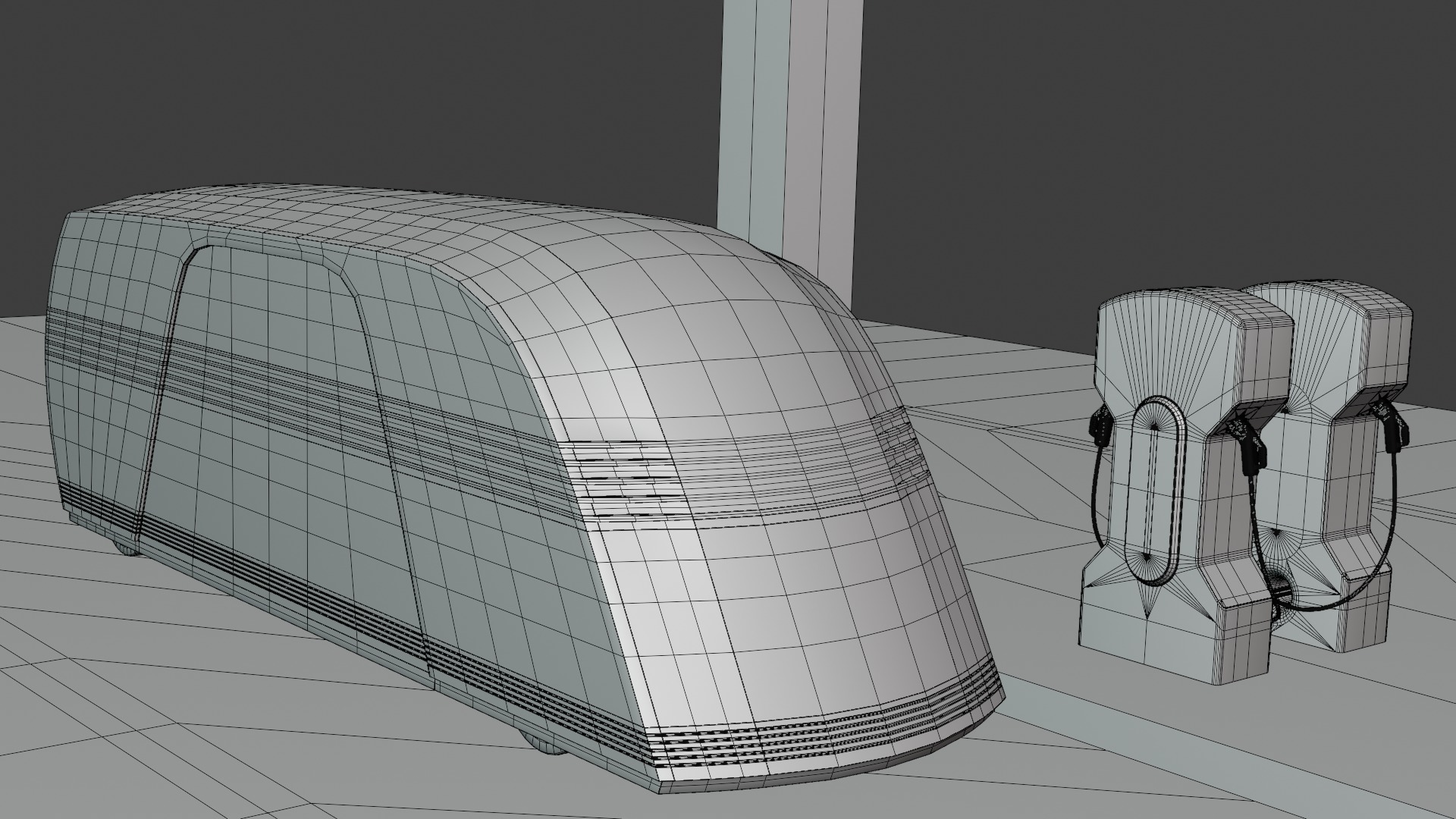 EV charging station IX 3D model_4