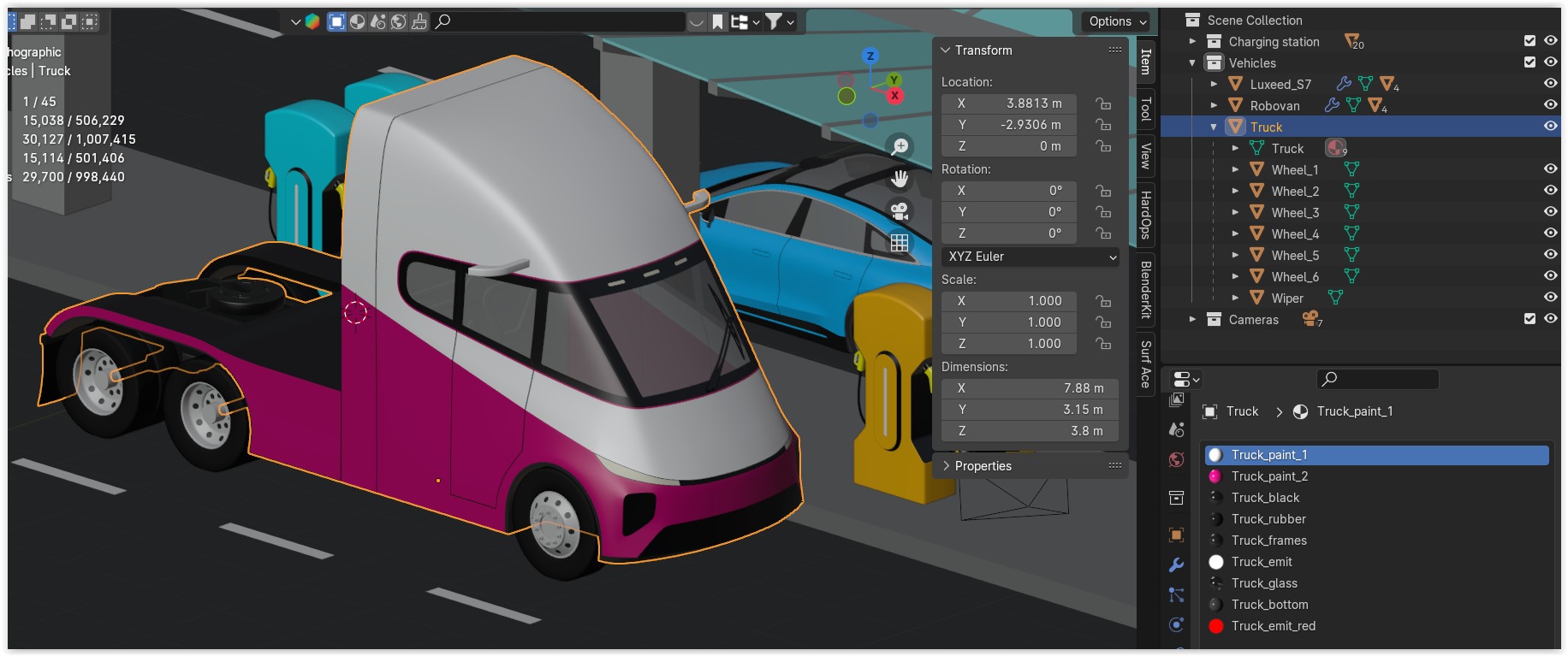 EV charging station IX 3D model_14