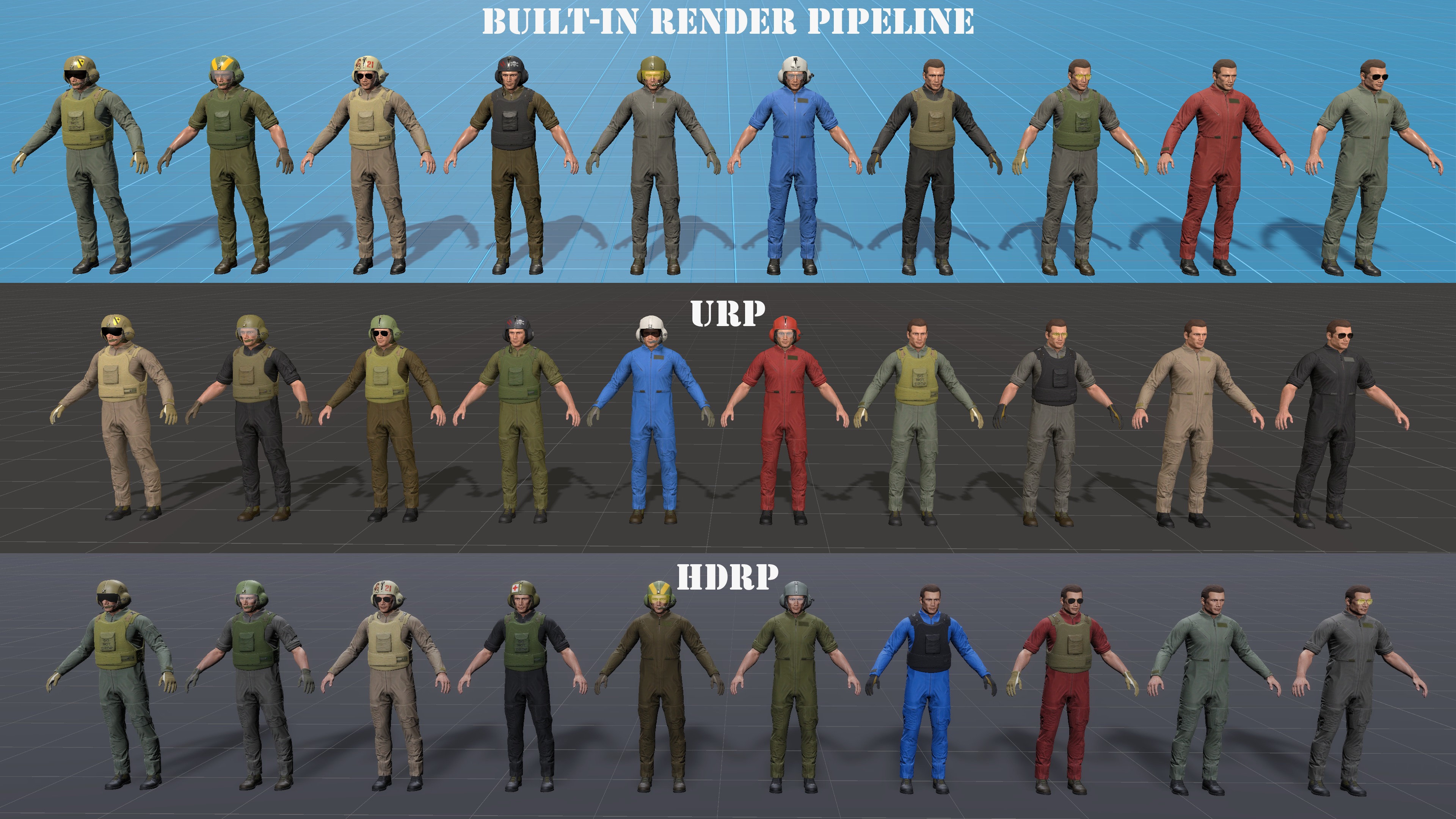 Pilot Low-poly 3D model_13