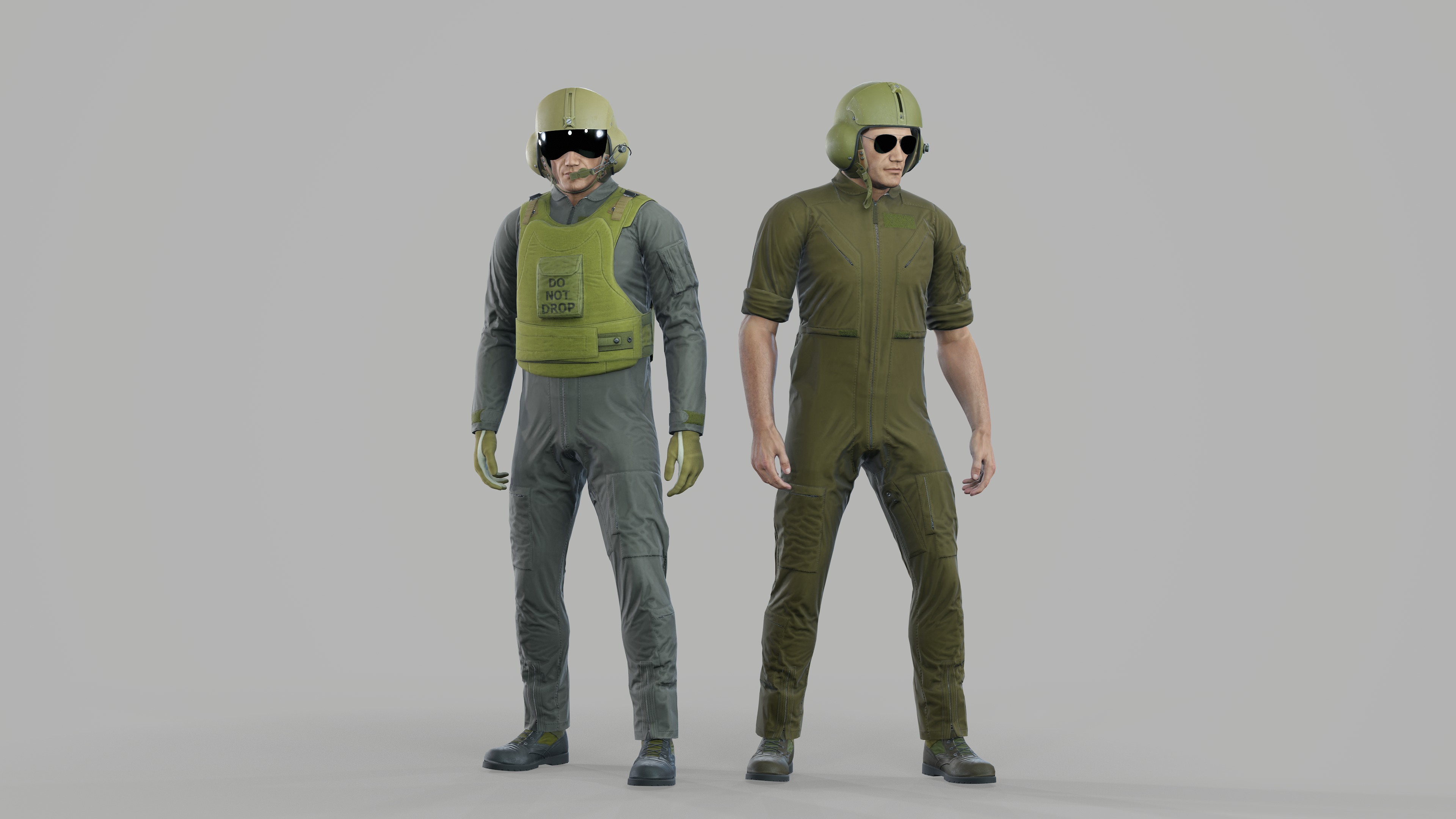 Pilot Low-poly 3D model_21