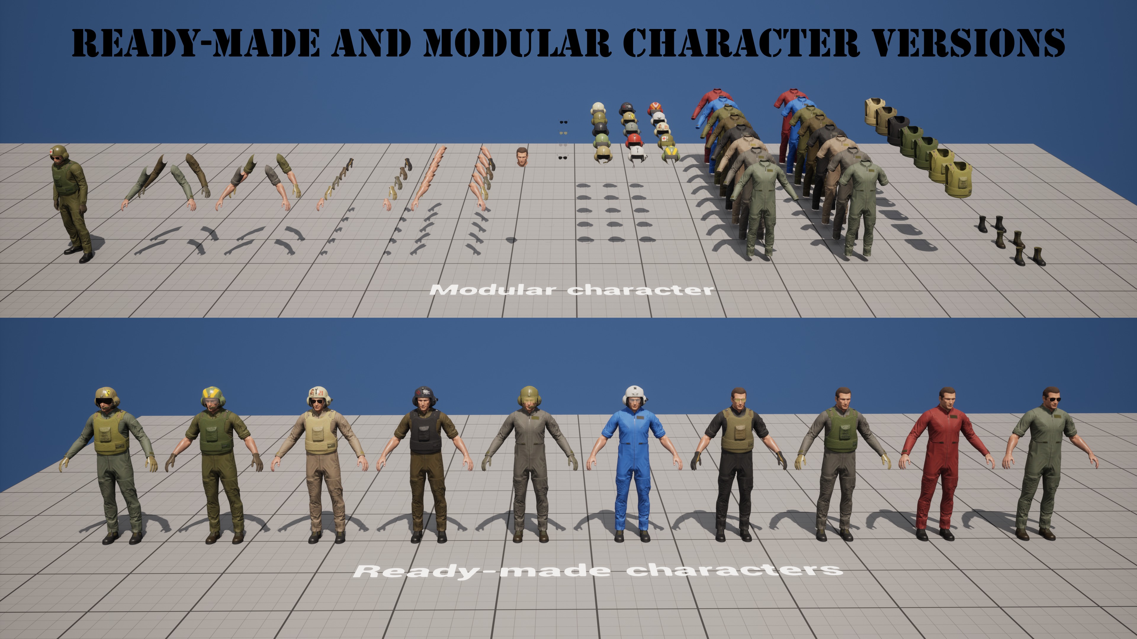 Pilot Low-poly 3D model_10