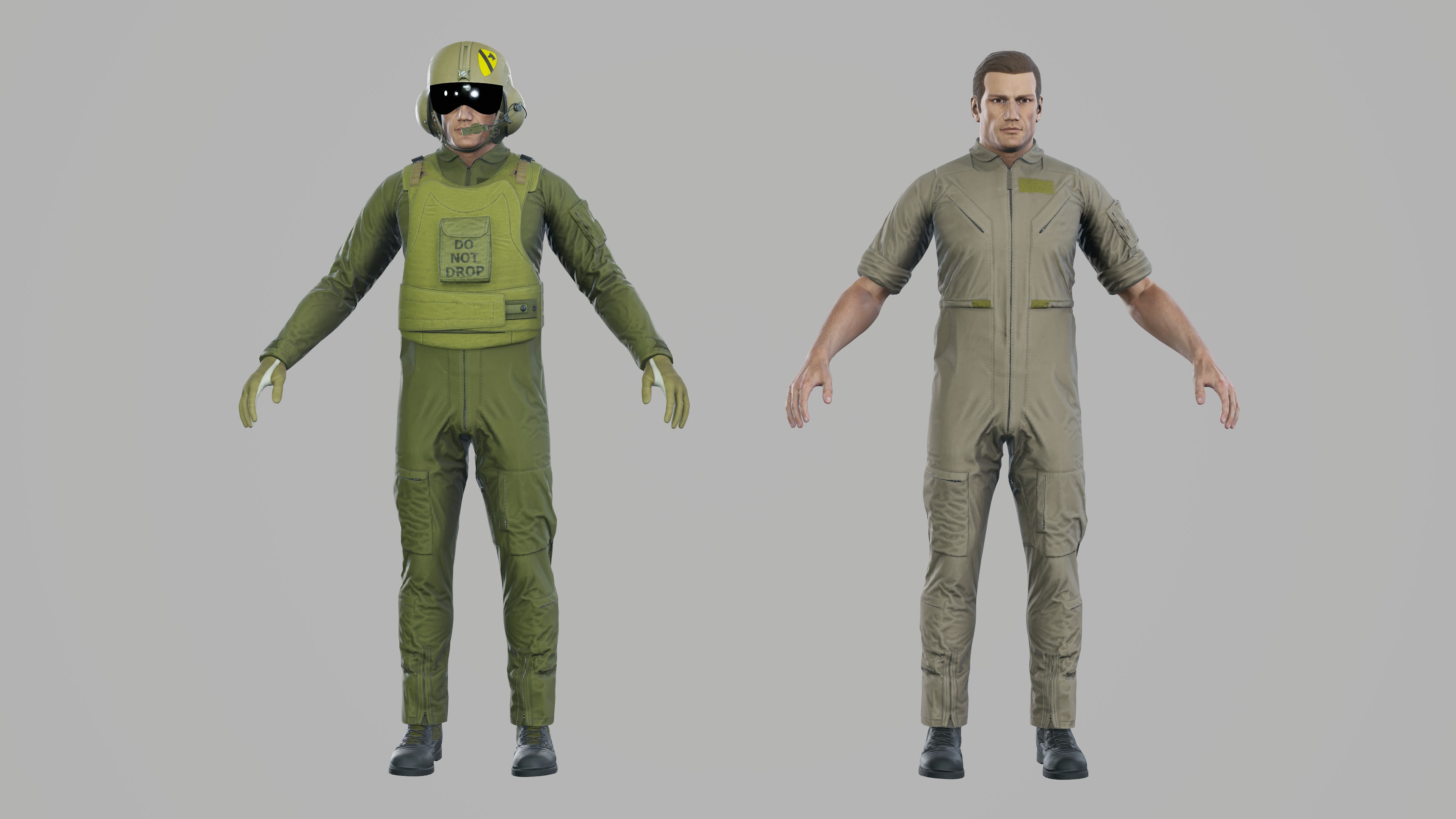 Pilot Low-poly 3D model_6