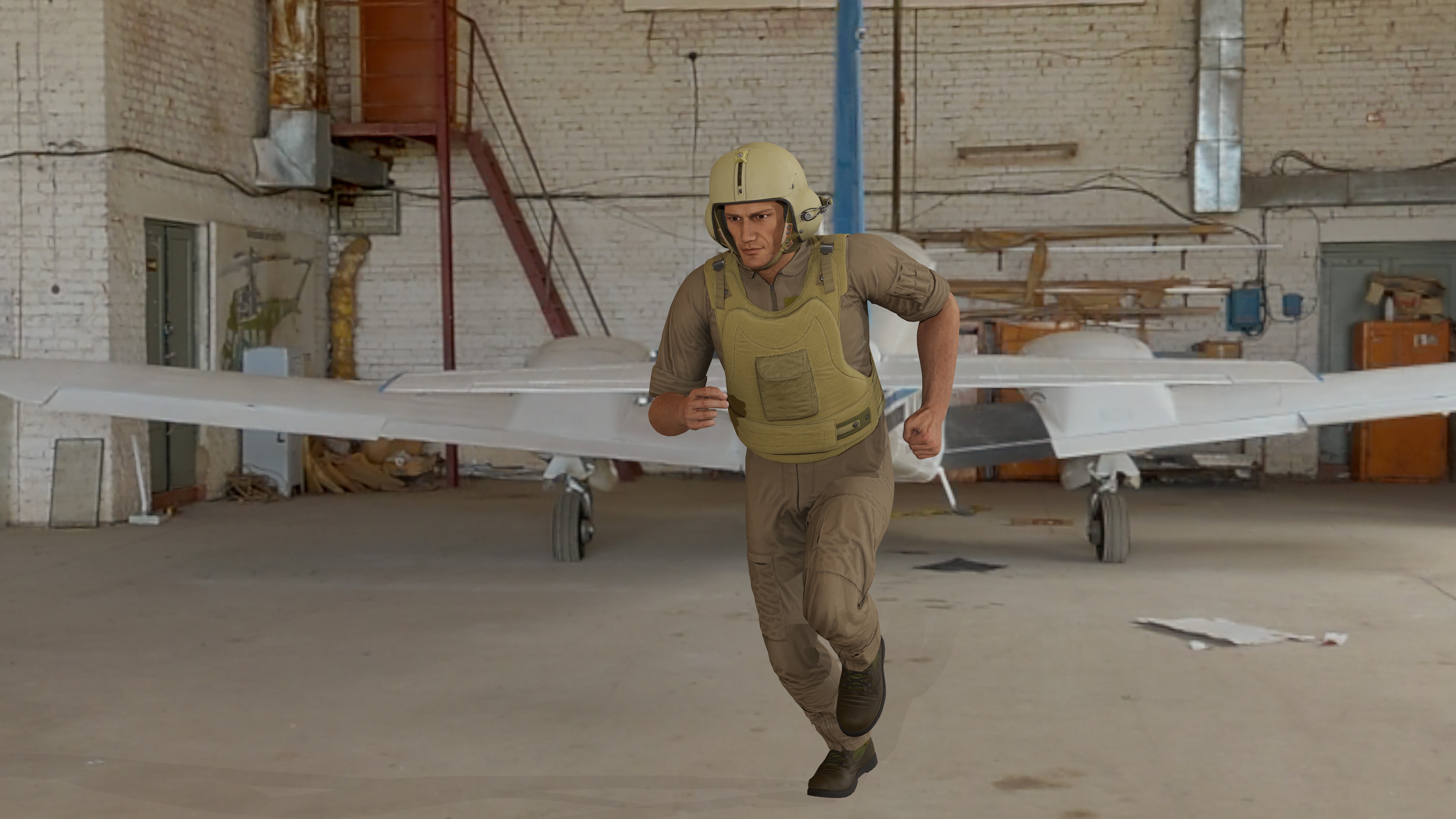 Pilot Low-poly 3D model_18