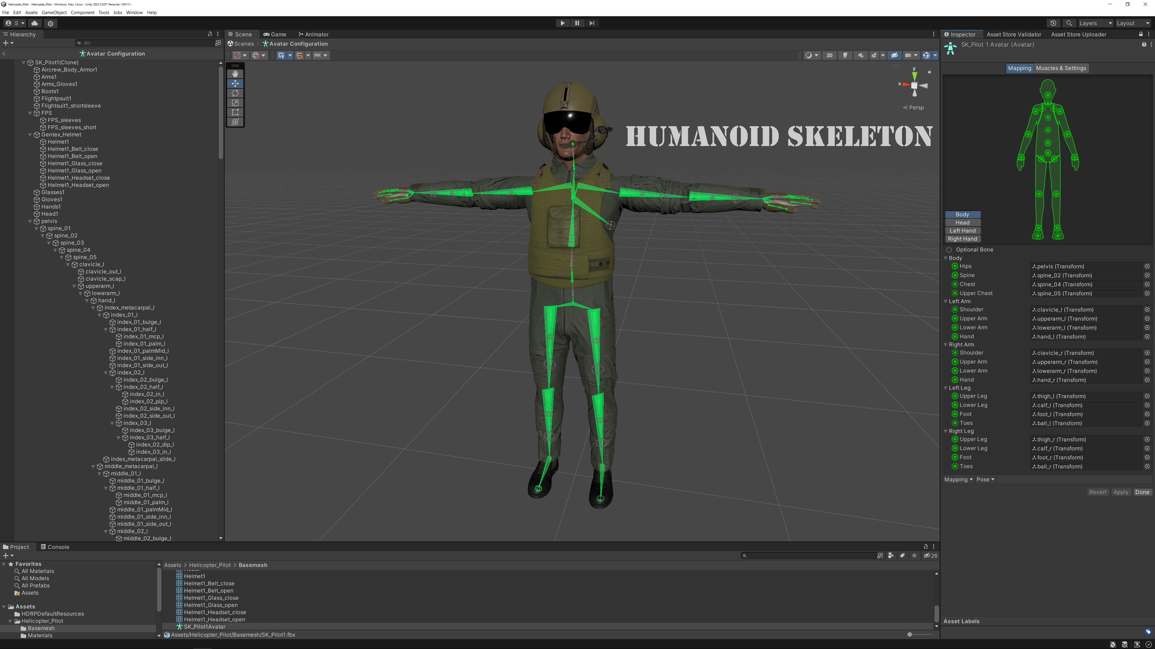 Pilot Low-poly 3D model_11
