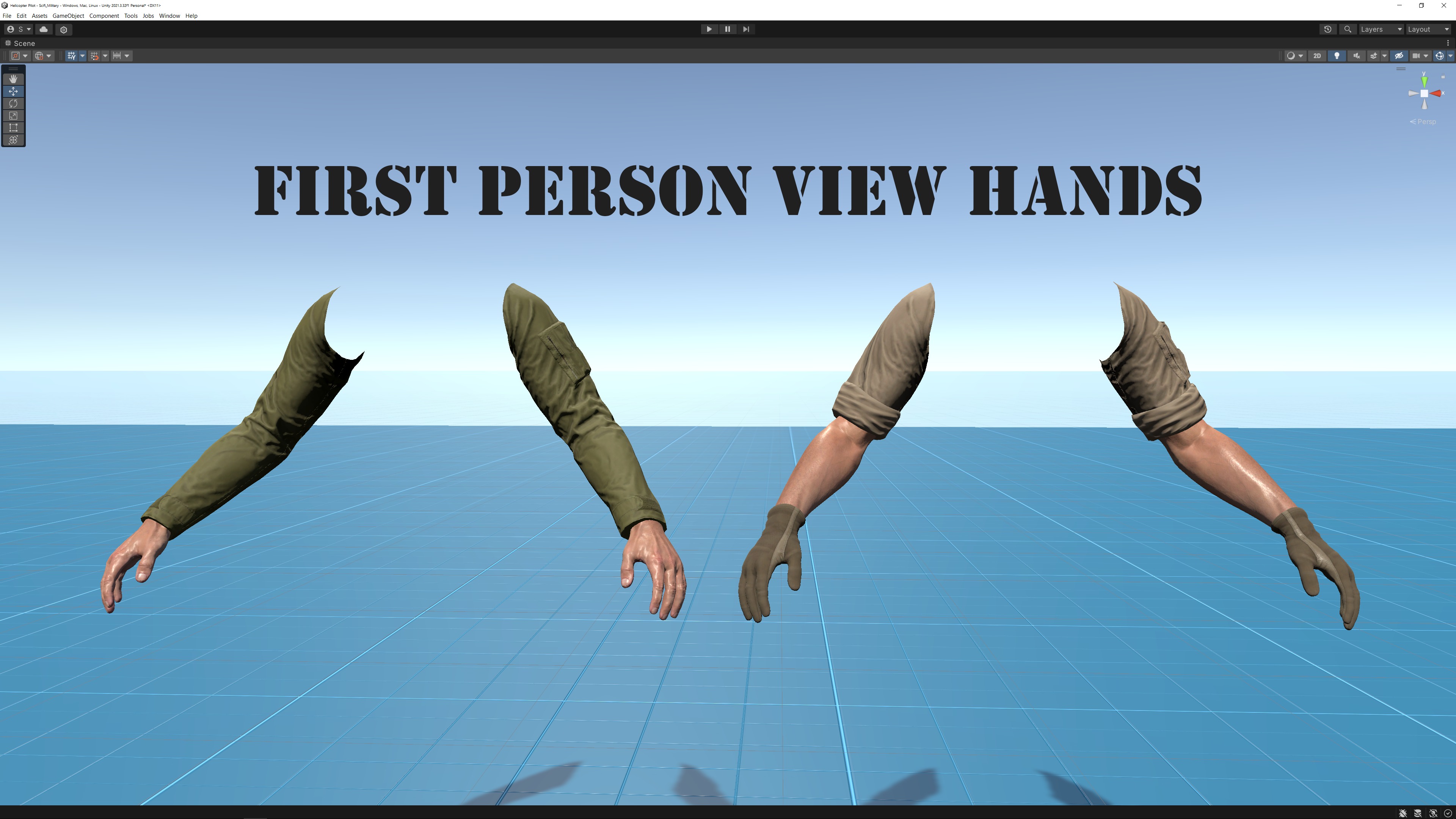 Pilot Low-poly 3D model_14