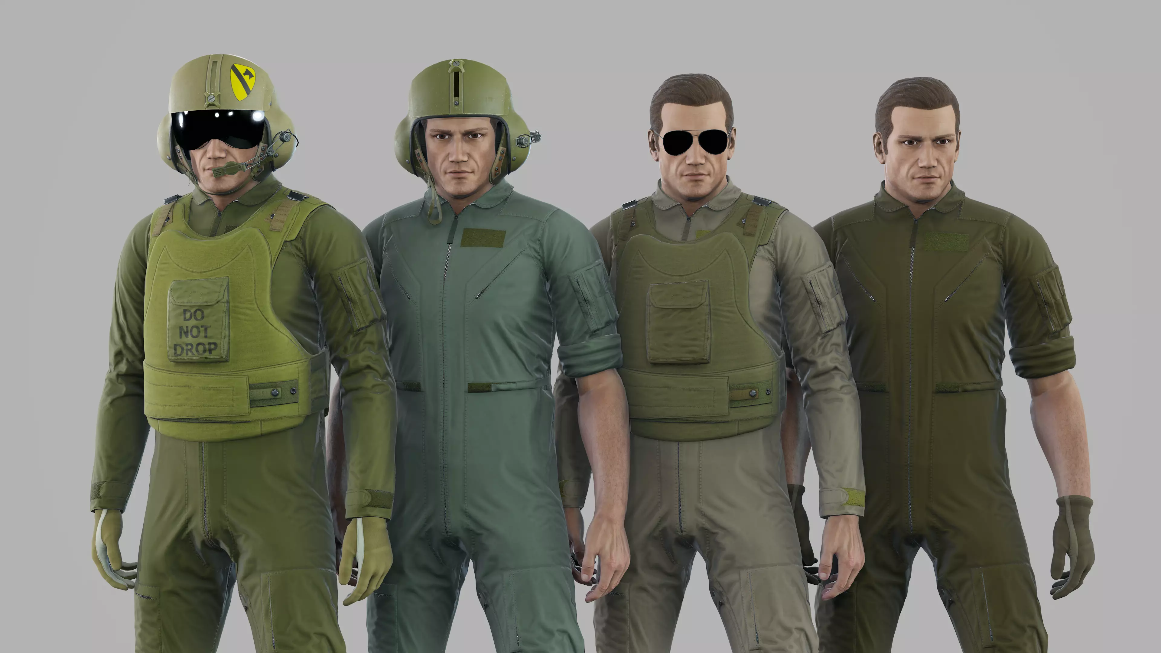 Pilot Low-poly 3D model_0