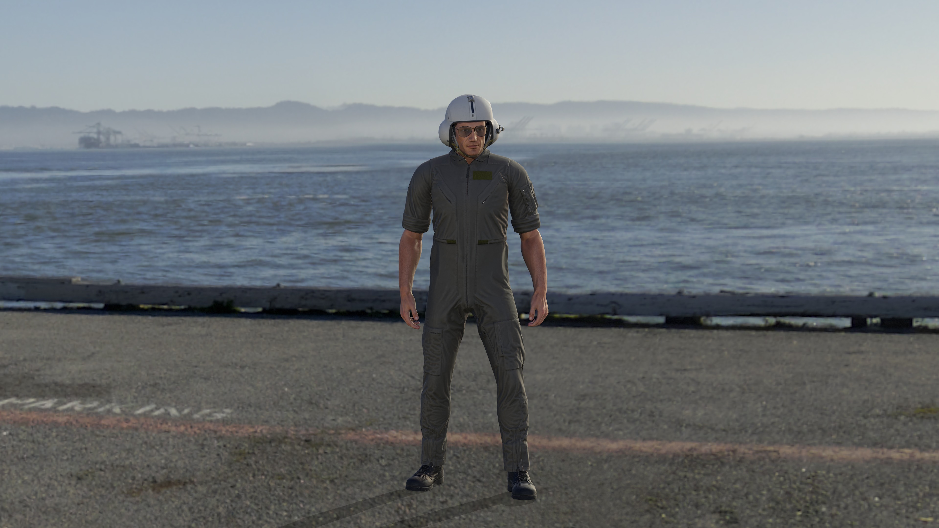 Pilot Low-poly 3D model_19