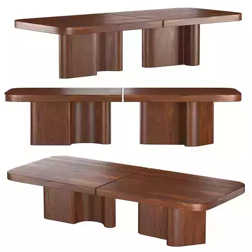 CAMUR TWO-PART DINING TABLE 3D model
