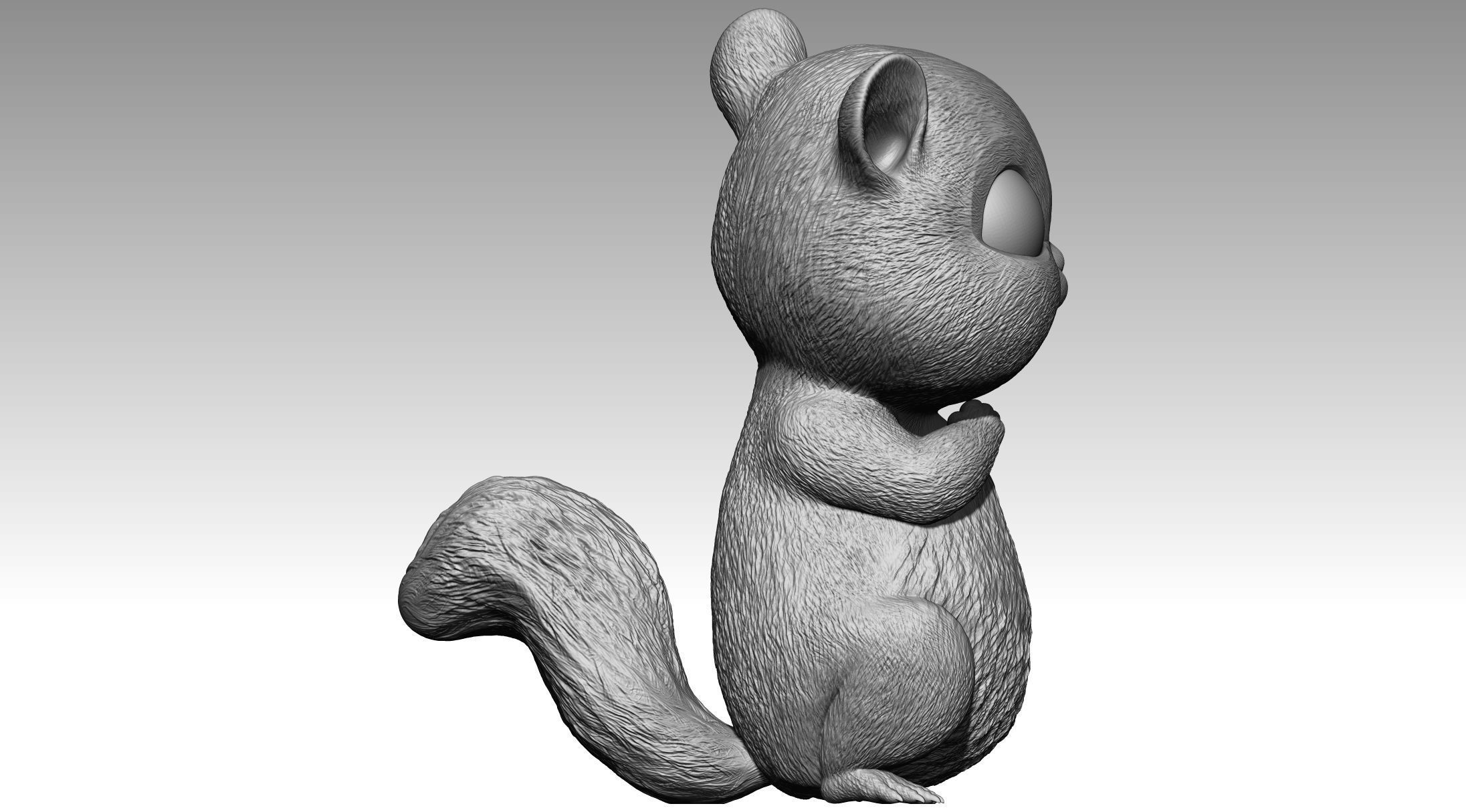 Cute squirrel 3D print model_5