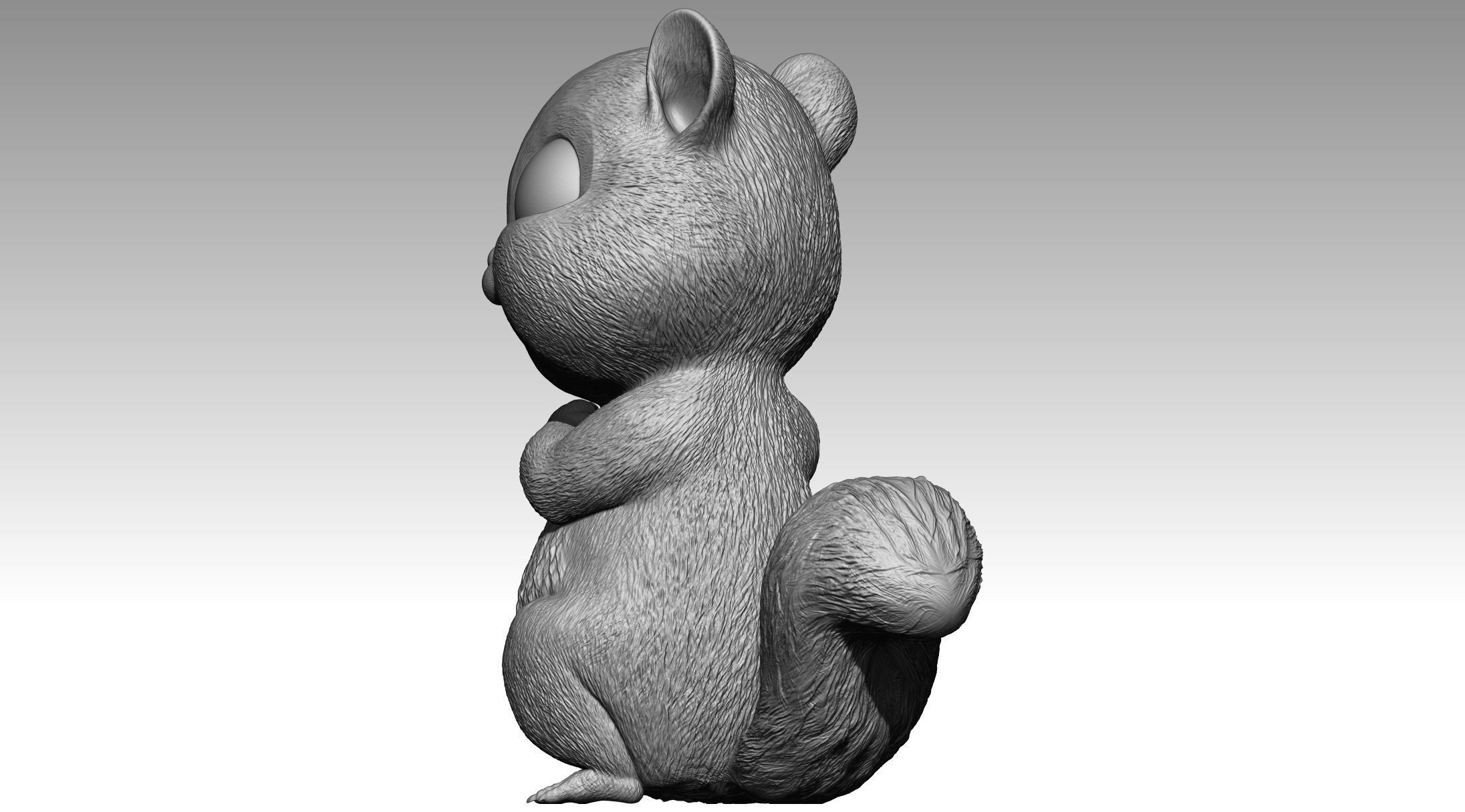 Cute squirrel 3D print model_4