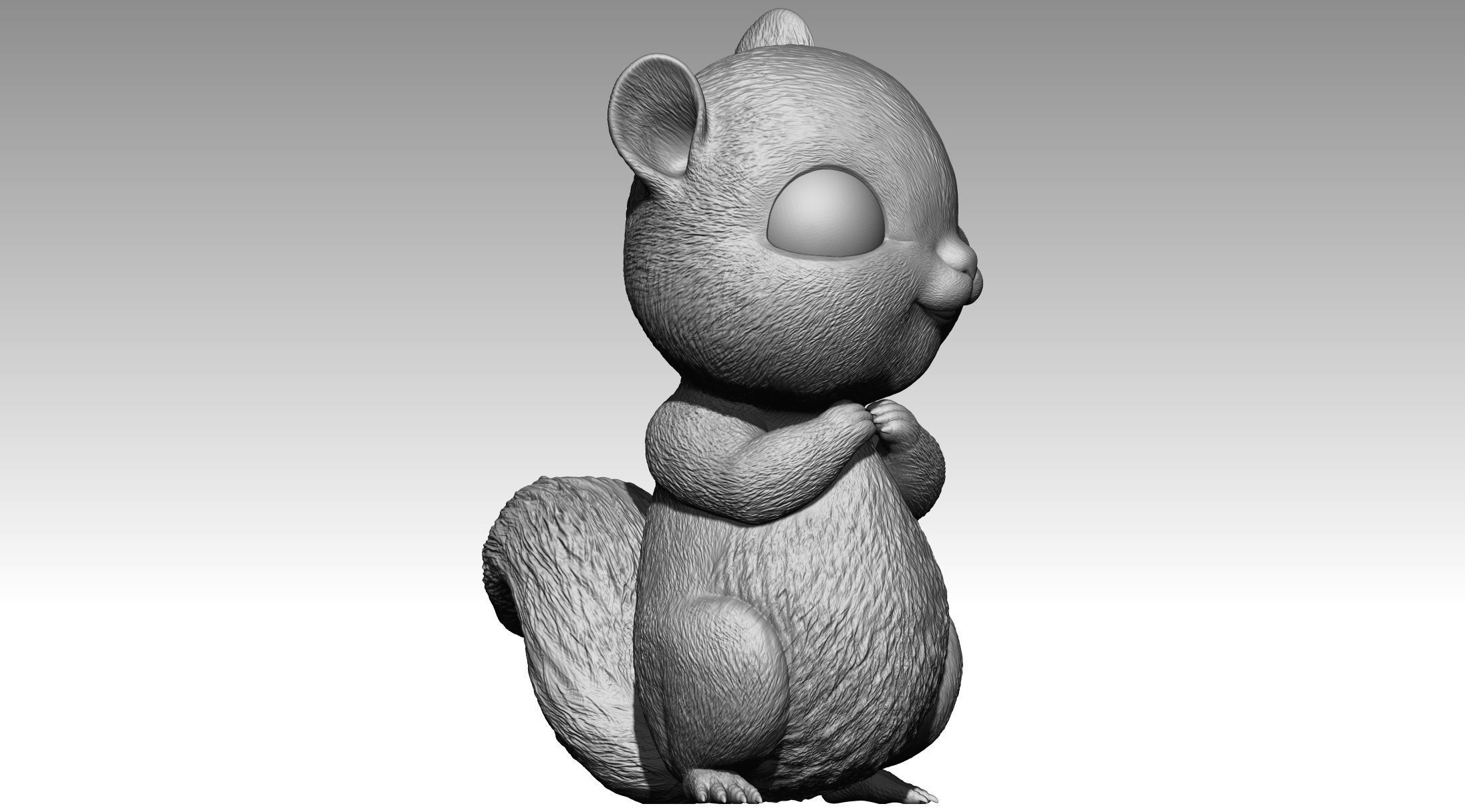 Cute squirrel 3D print model_7