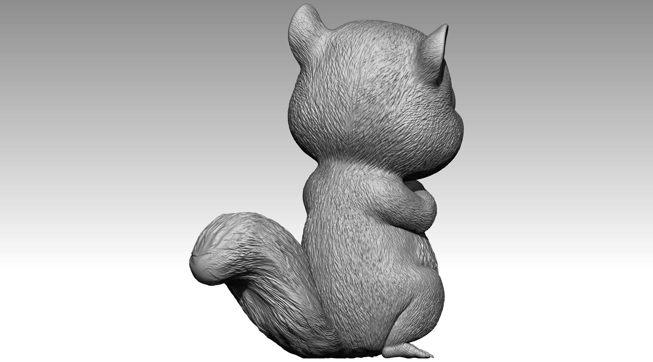 Cute squirrel 3D print model_3