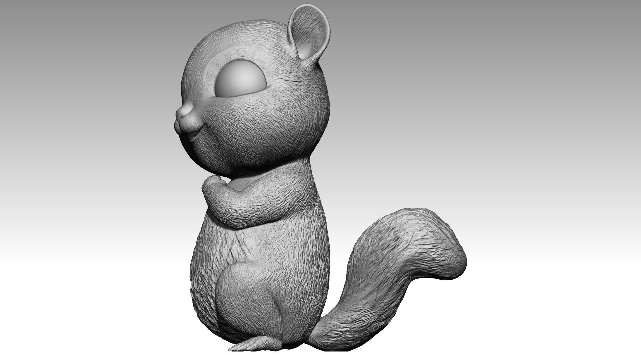 Cute squirrel 3D print model_6