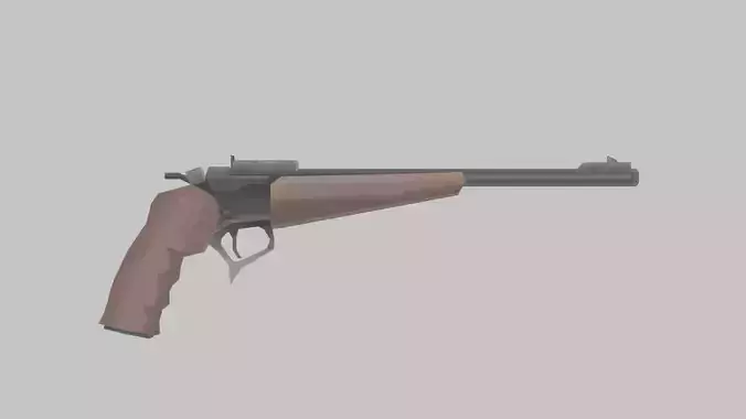 Thompson Center Contender Low Poly Retro Style