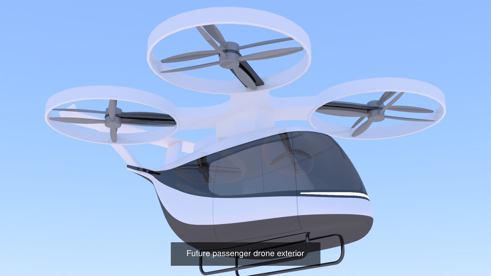 Passenger drone and Tesla Robovan 3D Model Collection_1