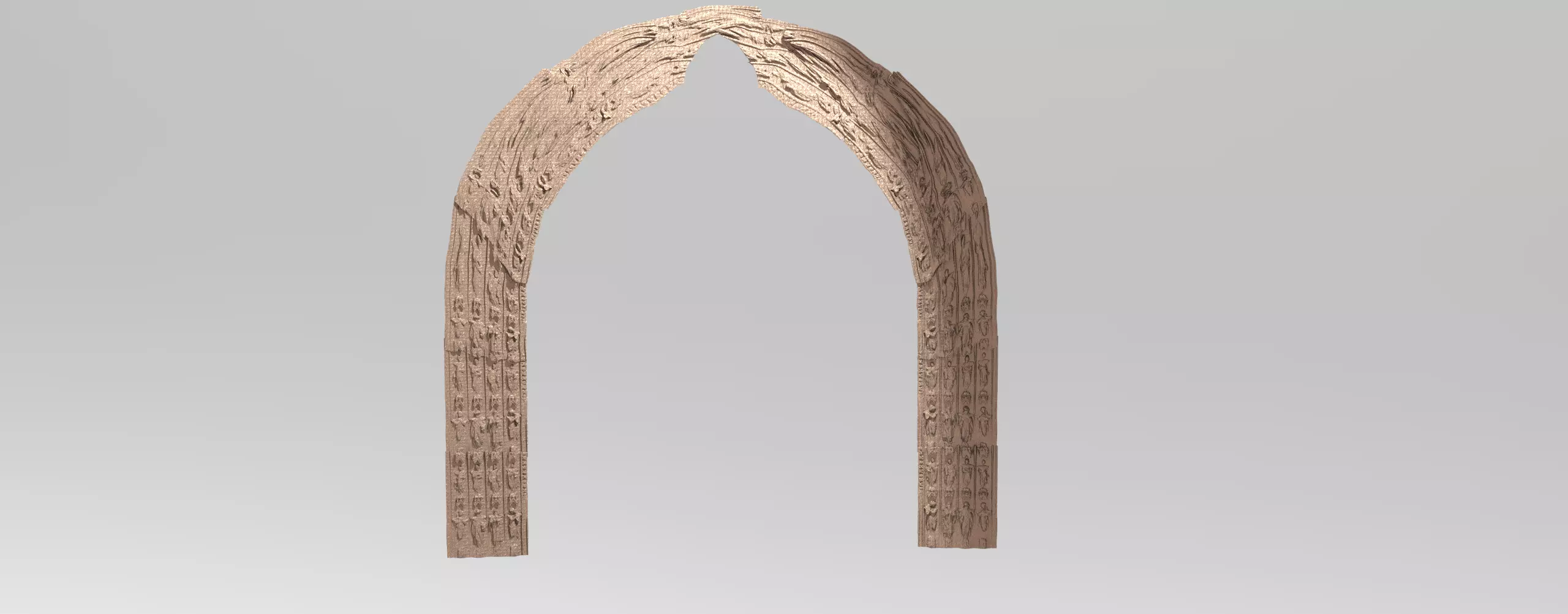 Warrior monk wall mural piece 2 3D model