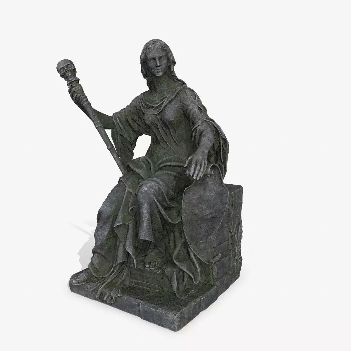 woman Statue Low-poly 3D model