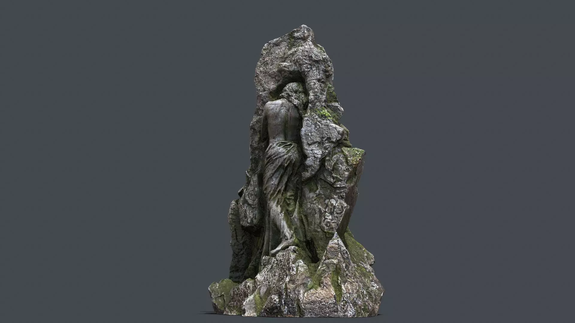 woman Statue Low-poly 3D model