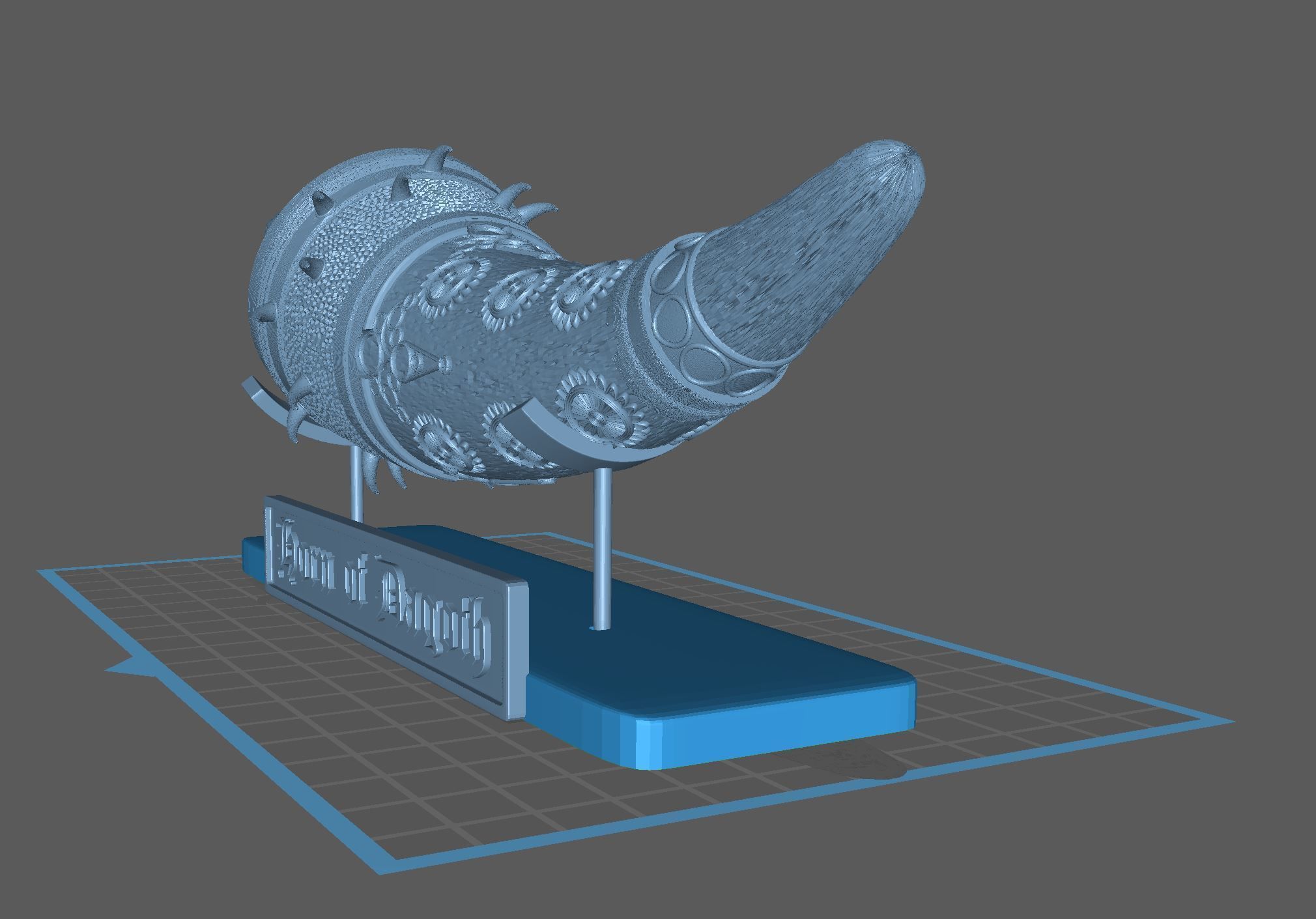 HORN OF DAGOTH - CUERNO DE DAGOTH - STL 3D print model_8