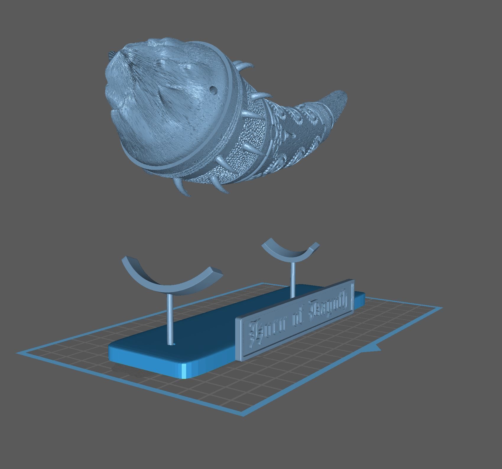 HORN OF DAGOTH - CUERNO DE DAGOTH - STL 3D print model_10
