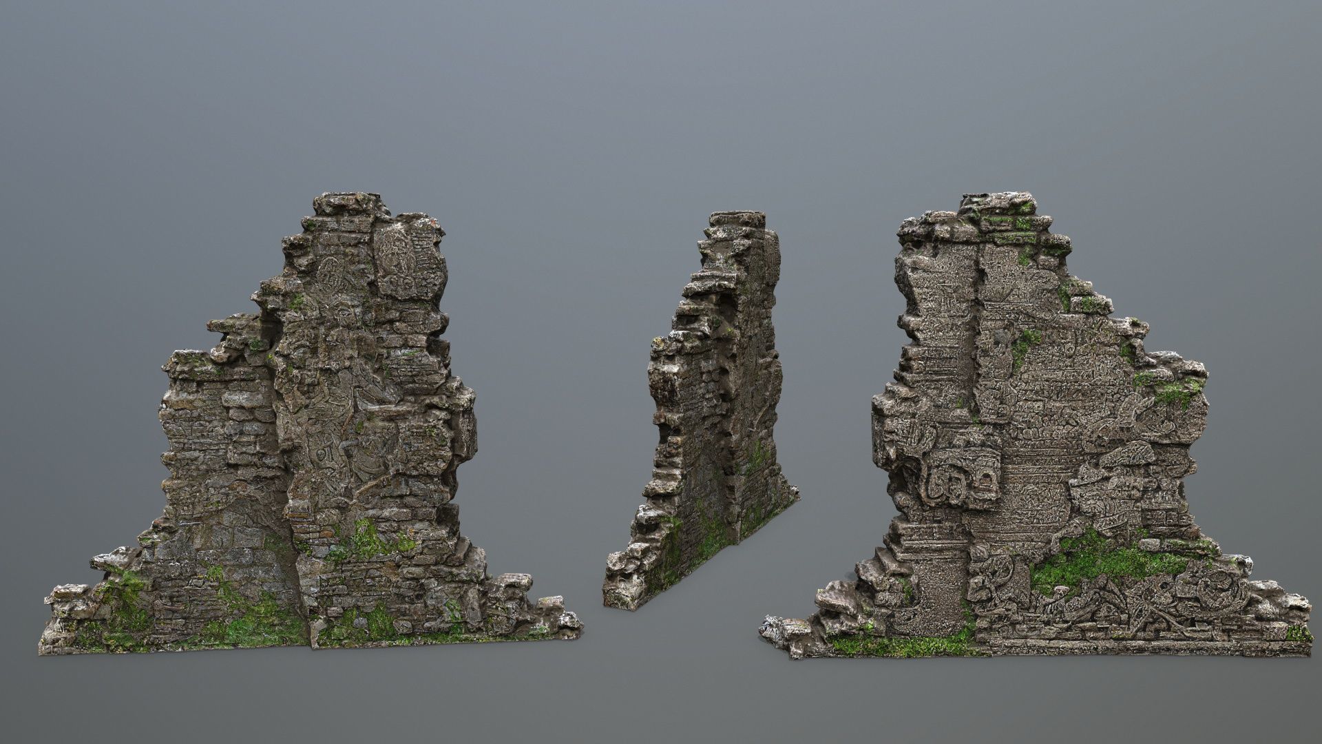 Ruin Gate Low-poly 3D model_13