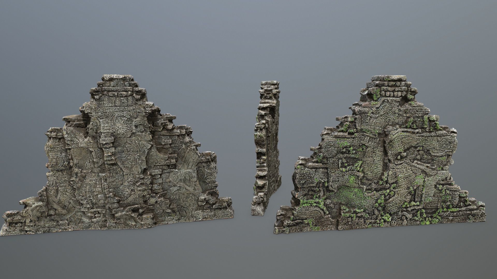 Ruin Gate Low-poly 3D model_12