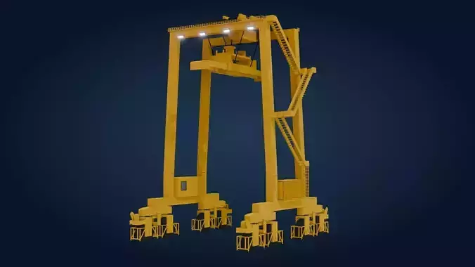 Harbor Crane  - Game Ready - PBR Low-poly 3D model