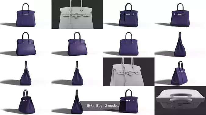Birkin Bag 3D Model Collection
