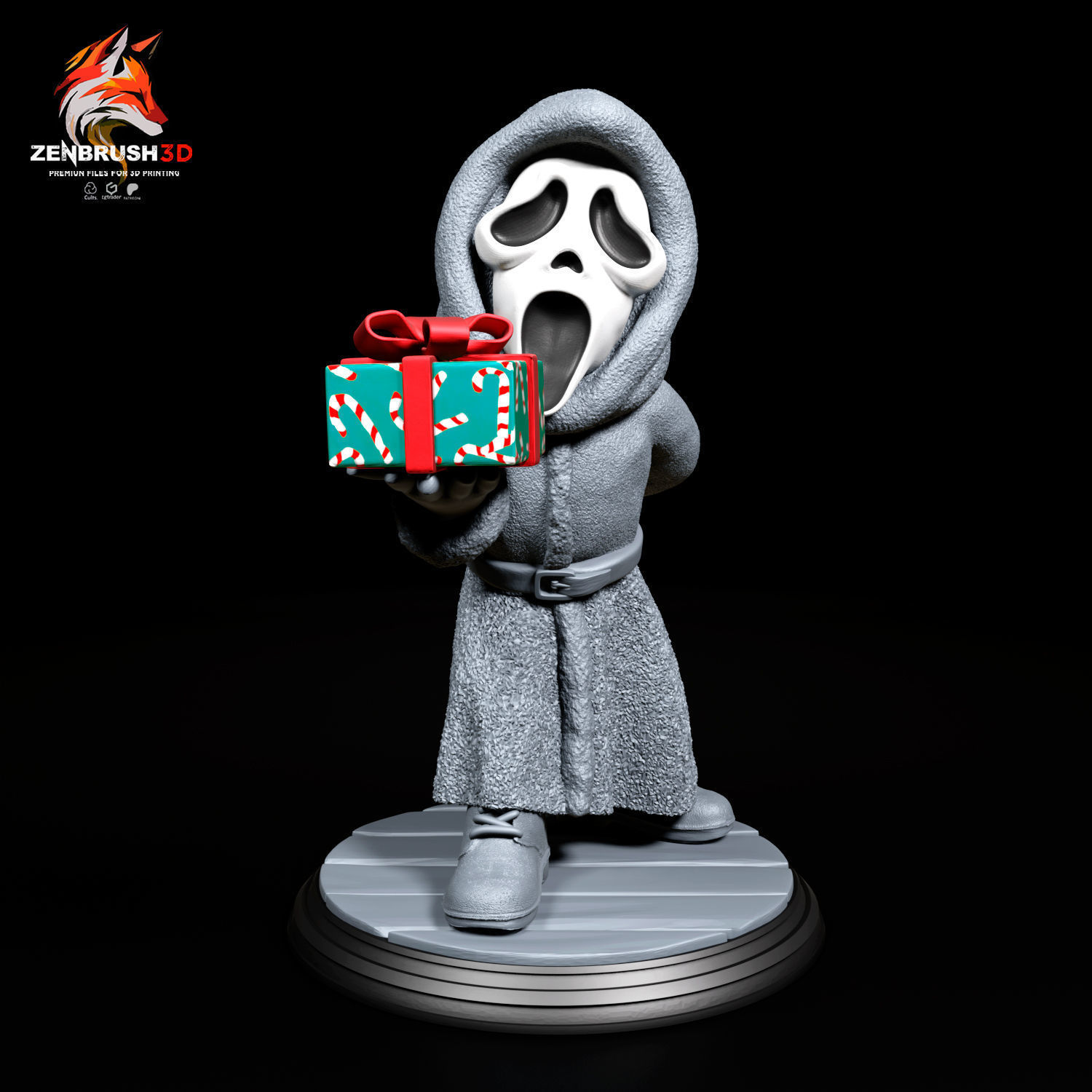 Ghost Face - Santa Claus 3D PRINTING 3D print model_4