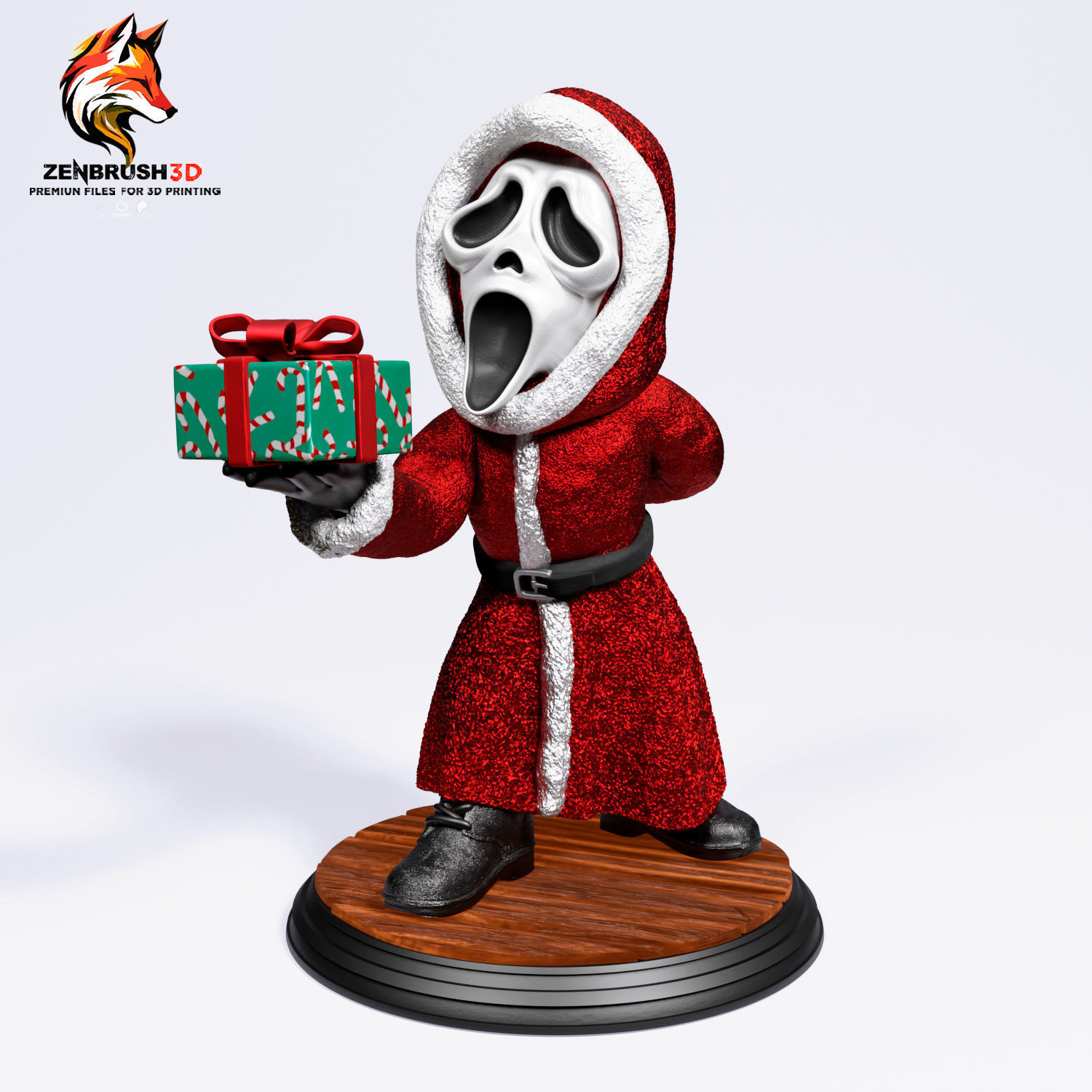 Ghost Face - Santa Claus 3D PRINTING 3D print model_1