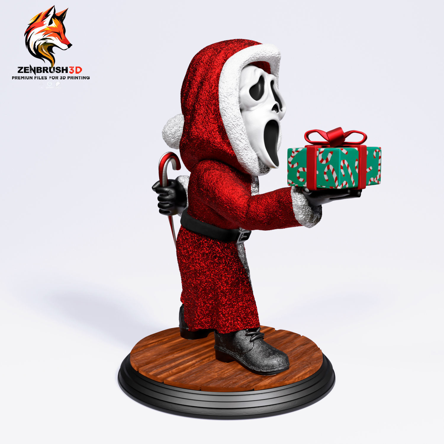Ghost Face - Santa Claus 3D PRINTING 3D print model_2