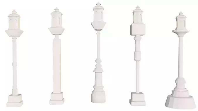 Historic Oakland Iron Street Light pole 3D print model