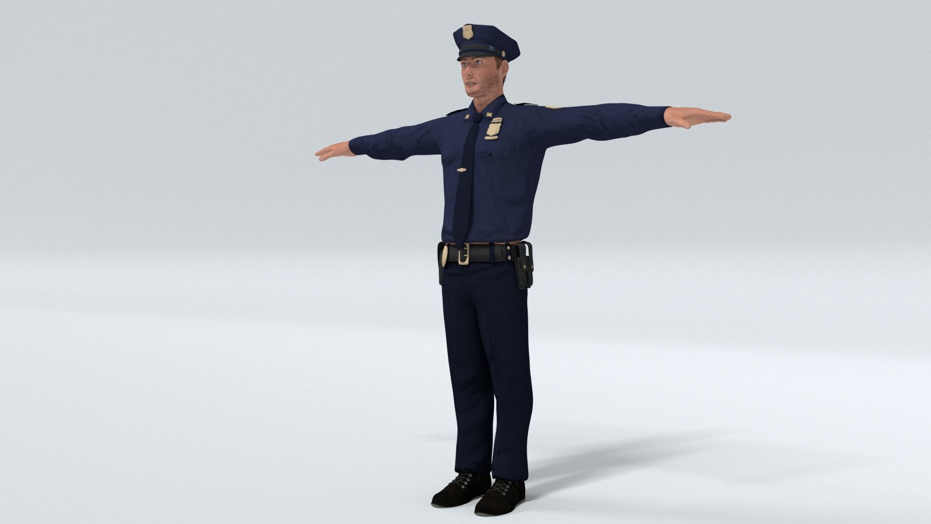 laos Game Cop Low-poly 3D model_3