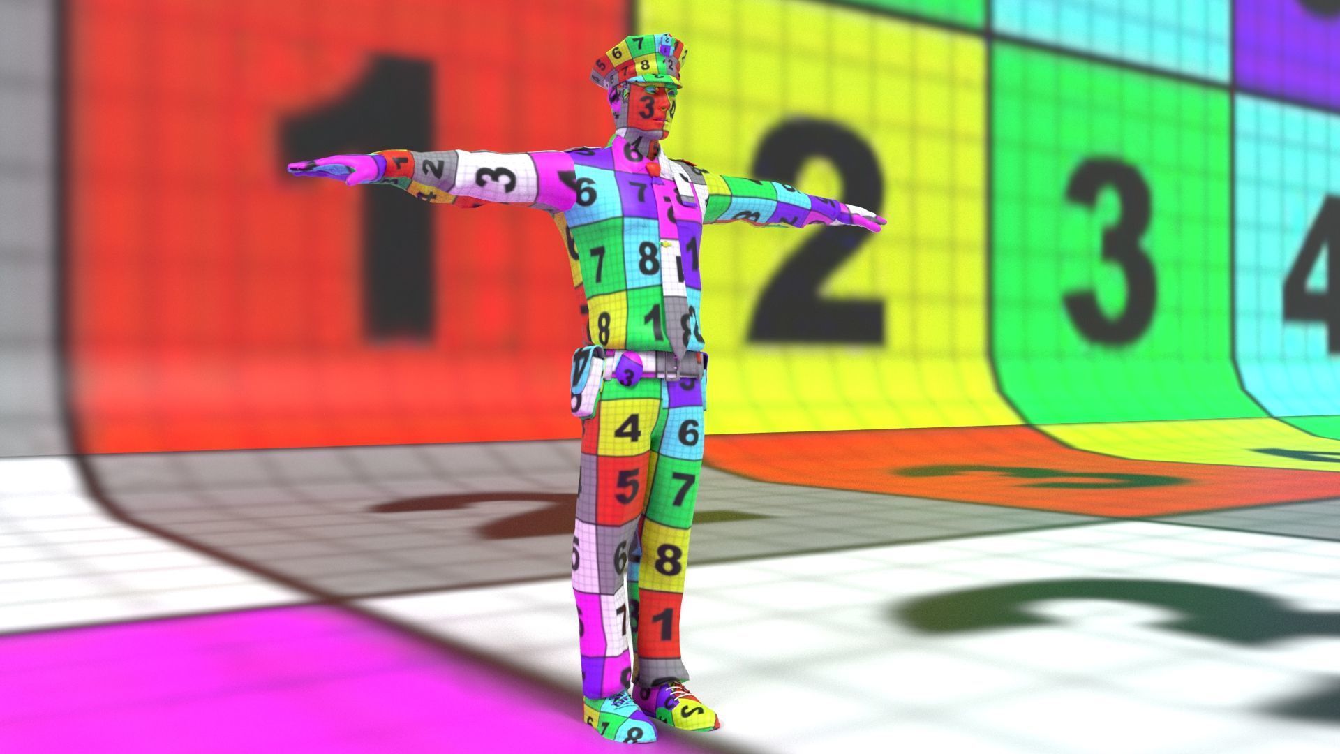 laos Game Cop Low-poly 3D model_14