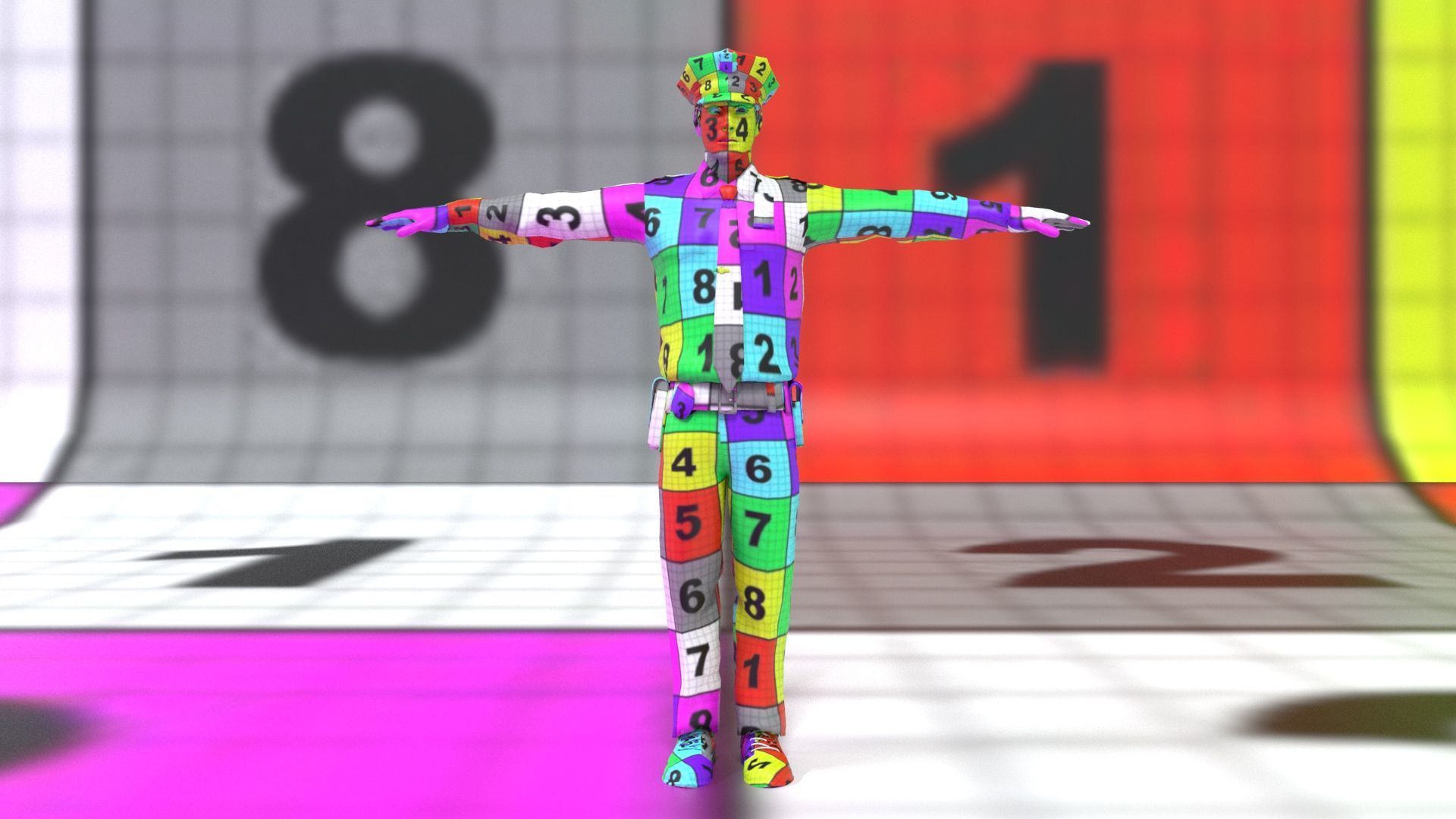 laos Game Cop Low-poly 3D model_13